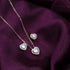 Zarkan Gold Love Heart Solitaire Jewelry Set