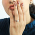 Zarkan Triple Love Heart Silver Zircon Ring