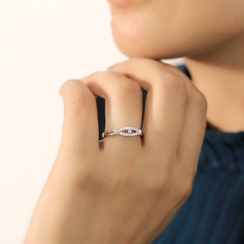 Zarkan Floral Eye Cure Silver Ring