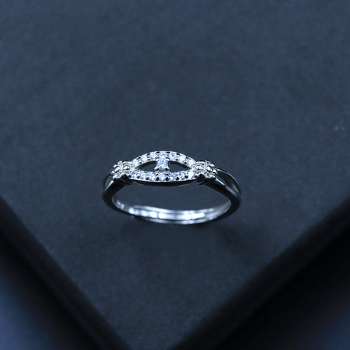 Zarkan Floral Eye Cure Silver Ring
