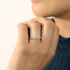 Zarkan Floral Eye Cure Silver Ring