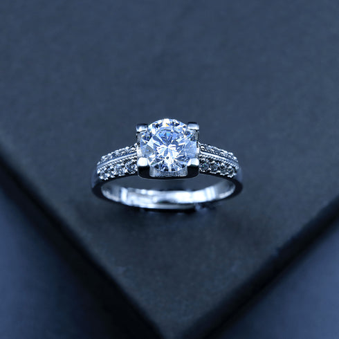 Zarkan 92.5 Sterling Silver Royal Solitaire Ring