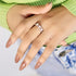 Zarkan Triple Heart Ziron Crown Silver Ring