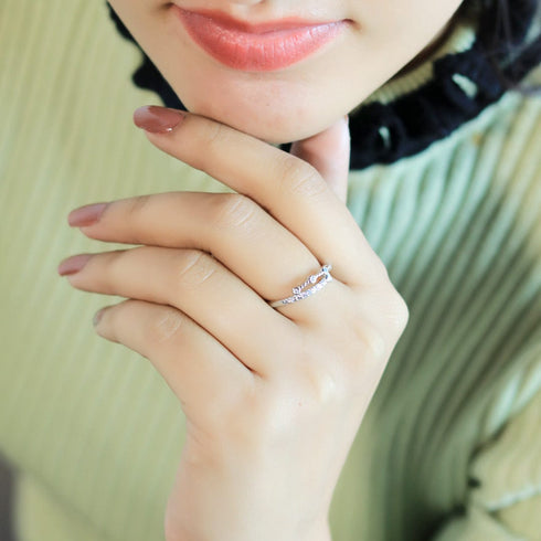 Zarkan Minimal Heart Love Sterling Silver Ring