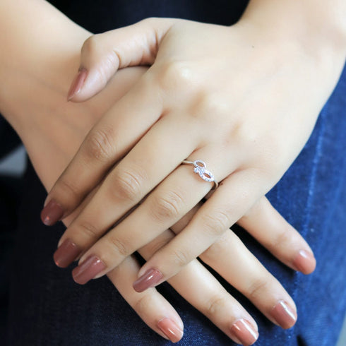Zarkan Butterfly Style Minimal Silver Ring