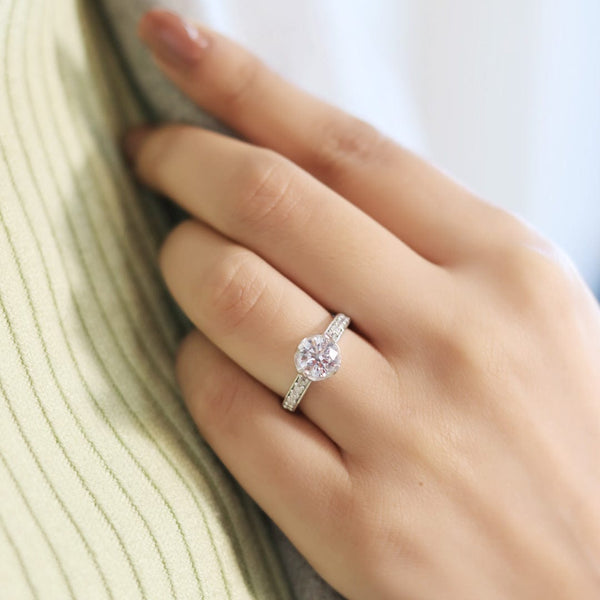 Zarkan Silver Elegant Solitaire Ring