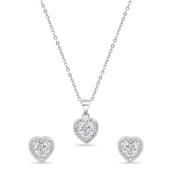 Zarkan Heartfelt Moment Silver Jewelry Set