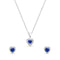 Zarkan The Lover's Gift Blue Silver Jewelry Set