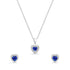 Zarkan The Lover's Gift Blue Silver Jewelry Set