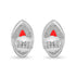 Zarkan Eye of The Queen Red Silver Jewelry Set