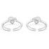 Zarkan Golden Love Silver Toe Rings