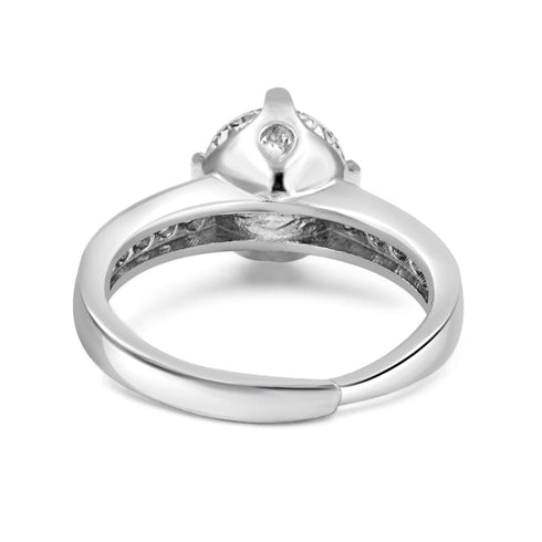 Zarkan Silver Elegant Solitaire Ring