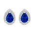 Zarkan Water Drop Blue Silver Jewelry Set