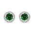 Zarkan Green Delight Dot Silver Jewelry Set