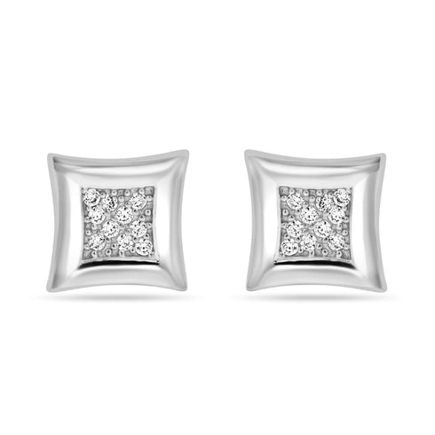 Zarkan Queen Of Diamonds Silver Jewelry Set