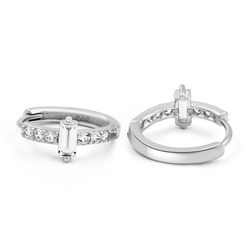 Zarkan Classic Zircon Hoop Earrings