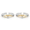 Zarkan Golden Spotlight Silver Toe Rings