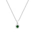 Zarkan Green Delight Dot Silver Jewelry Set