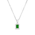 Zarkan Green Treasure Box Silver Jewelry Set