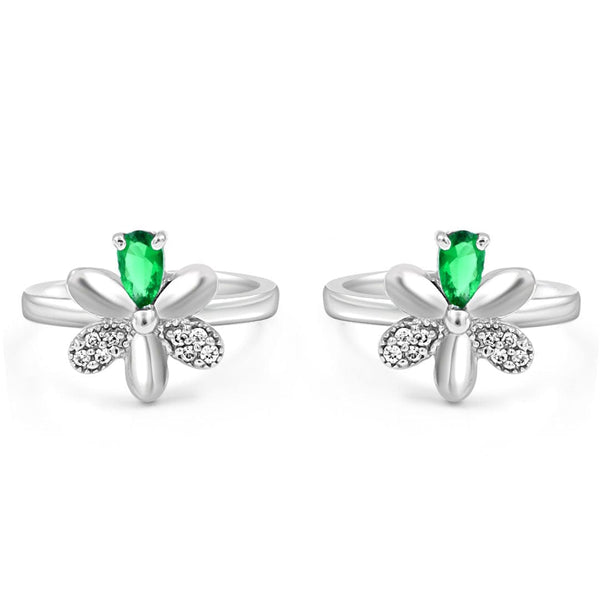 Zarkan The Green Bee Silver Toe Rings