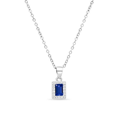Zarkan Blue Treasure Box Silver Jewelry Set