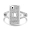 Zarkan 925 Silver Iphone Solitaire American Diamond Ring