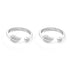Zarkan The Leaf Life Silver Toe Rings