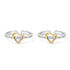 Zarkan Golden Love Silver Toe Rings