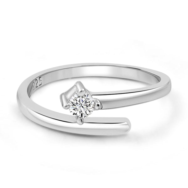 Zarkan 925 Silver American Diamond Ring