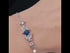 Zarkan Bold Blue Bits of Bloom Silver Bracelet