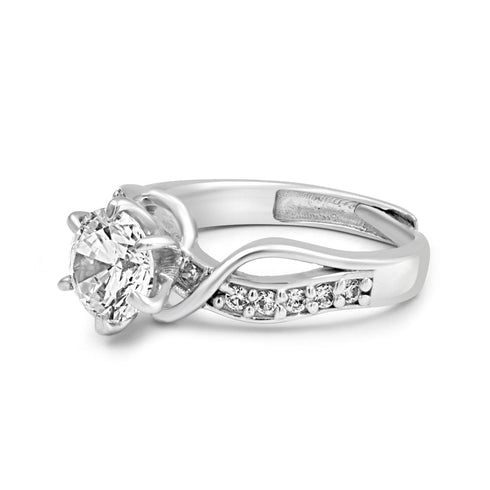 Zarkan Be With Me Silver Solitaire Ring