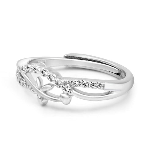 Zarkan The Butterfly Flow Silver Ring