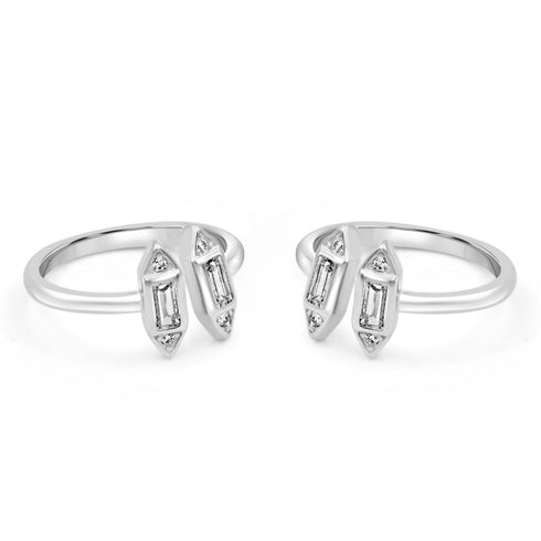 Zarkan Rowing Boat Silver Toe Rings