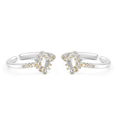 Zarkan The Golden Rangoli Silver Toe Rings