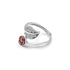 Zarkan Ravishing Rose Gold with leaf Silver RIng