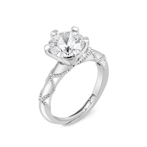 Zarkan Solitary Royal Love 925 Sterling Silver Ring