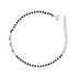 Zarkan Blue Checkered Linear Silver Bracelet