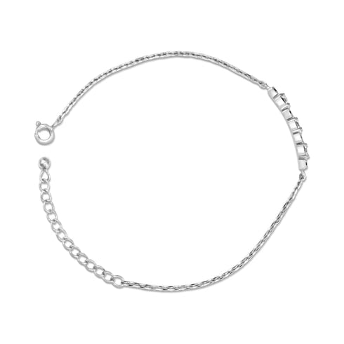 Zarkan Linear Love Silver Bracelet