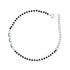 Zarkan Green Checkered Linear Silver Bracelet