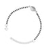 Zarkan Leaf Cut Checkerd Linear Silver Bracelet
