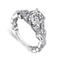 Moissanite 1 Carat Diamond White Crown 925 Pure Silver Engagement Ring for women- Free Size